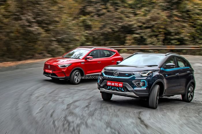 Nexon EV Max vs MG ZS EV facelift comparison Nexon EV Max vs MG ZS EV facelift comparision